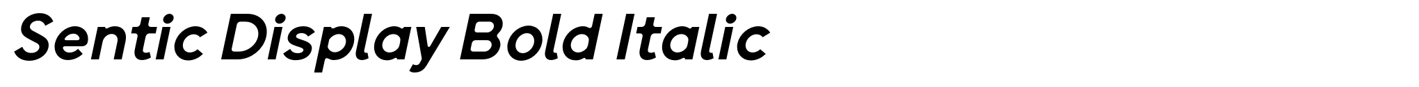 Sentic Display Bold Italic image